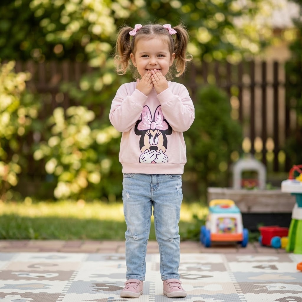 Bluză cu mânecă lungă – roz Minnie Mouse, fete