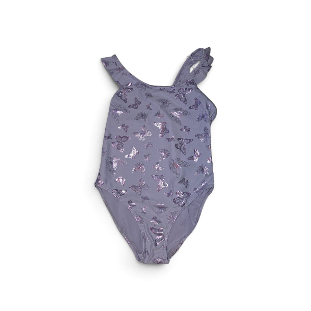 Costum de baie întreg fete cu fluturi strălucitori – nou cu etichetă