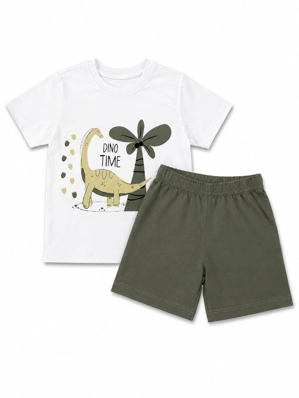 Set băieți 2 piese Dino Time – tricou + pantaloni scurți