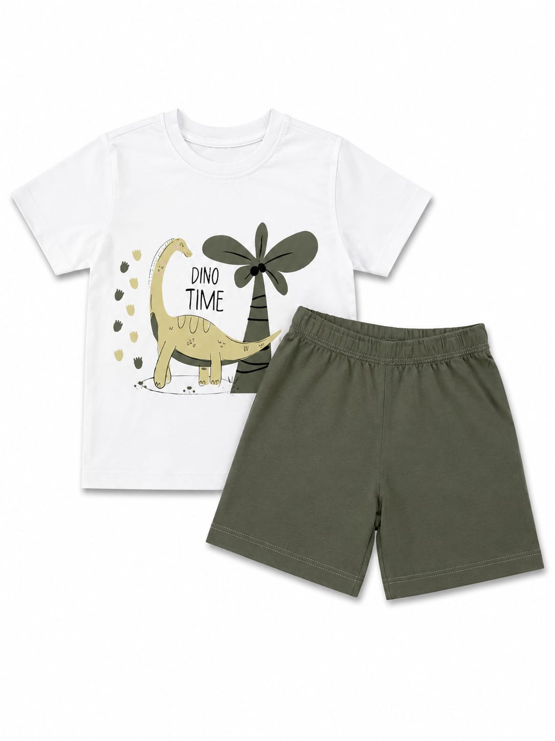 Set băieți 2 piese Dino Time – tricou + pantaloni scurți