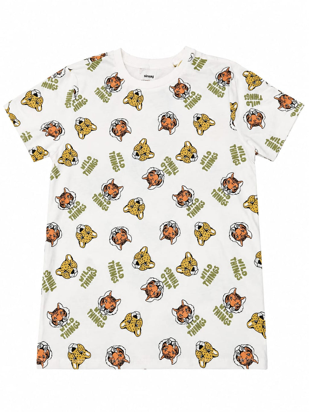 Tricou băieți cu imprimeu animale sălbatice – alb