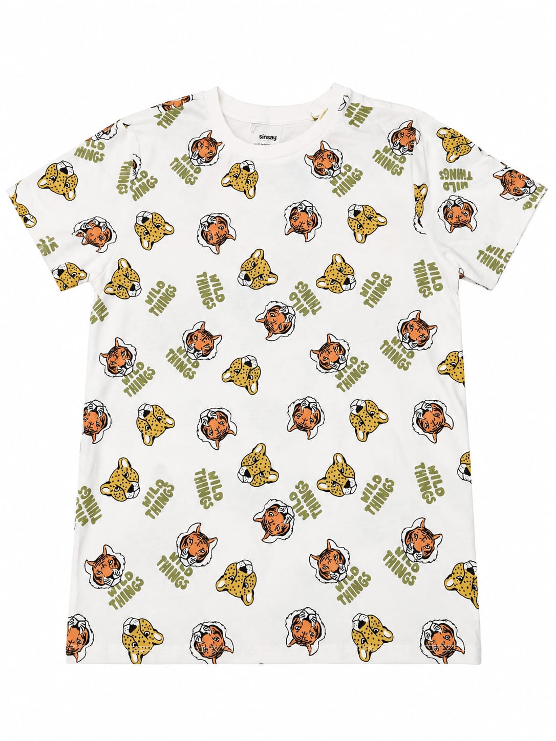 Tricou băieți cu imprimeu animale sălbatice – alb
