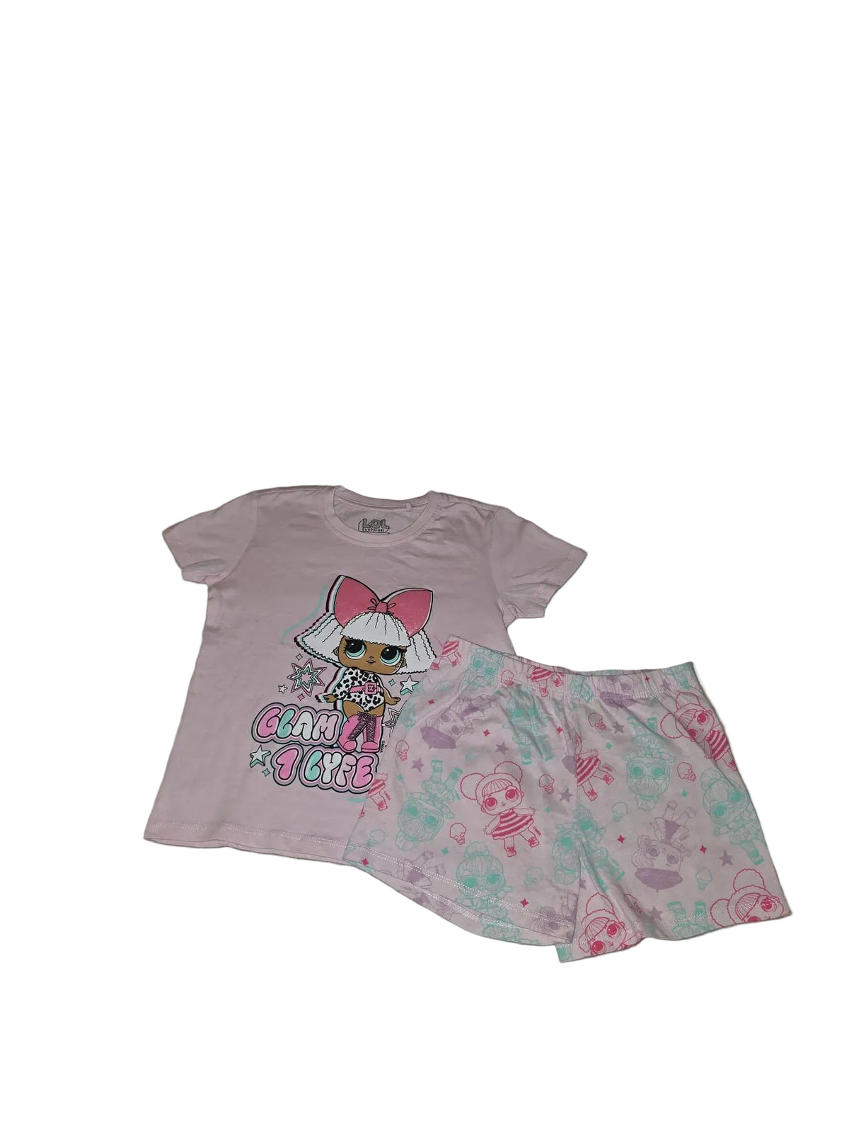 Compleu fete LOL Surprise – tricou și pantaloni scurți roz