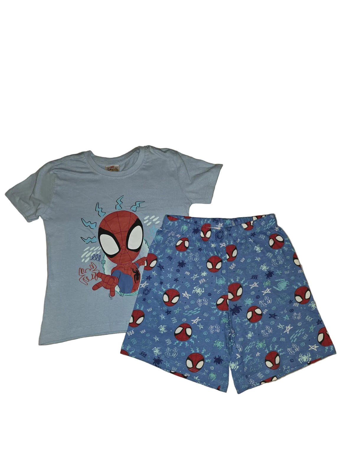 Compleu băieți Spider-Man – tricou și pantaloni scurți albaștri
