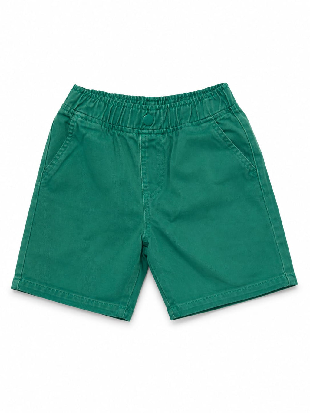 Pantaloni scurți băieți verzi cu talie elastică și buzunare