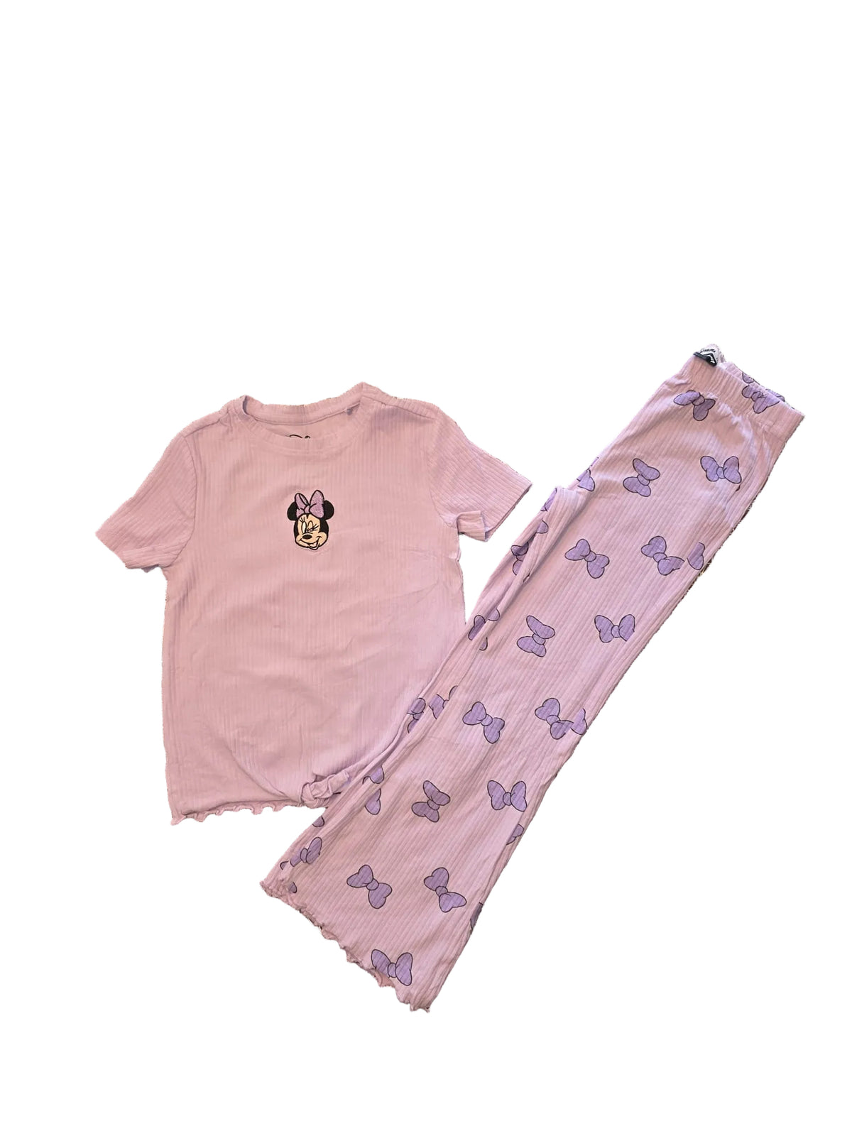 Set fete Minnie Mouse – Tricou și pantaloni evazați, mov