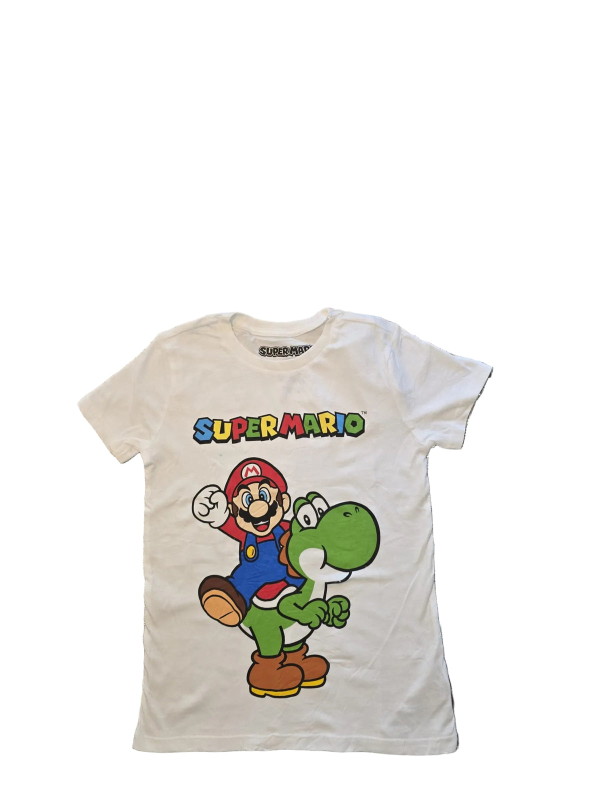 Tricou copii Super Mario & Yoshi – Alb