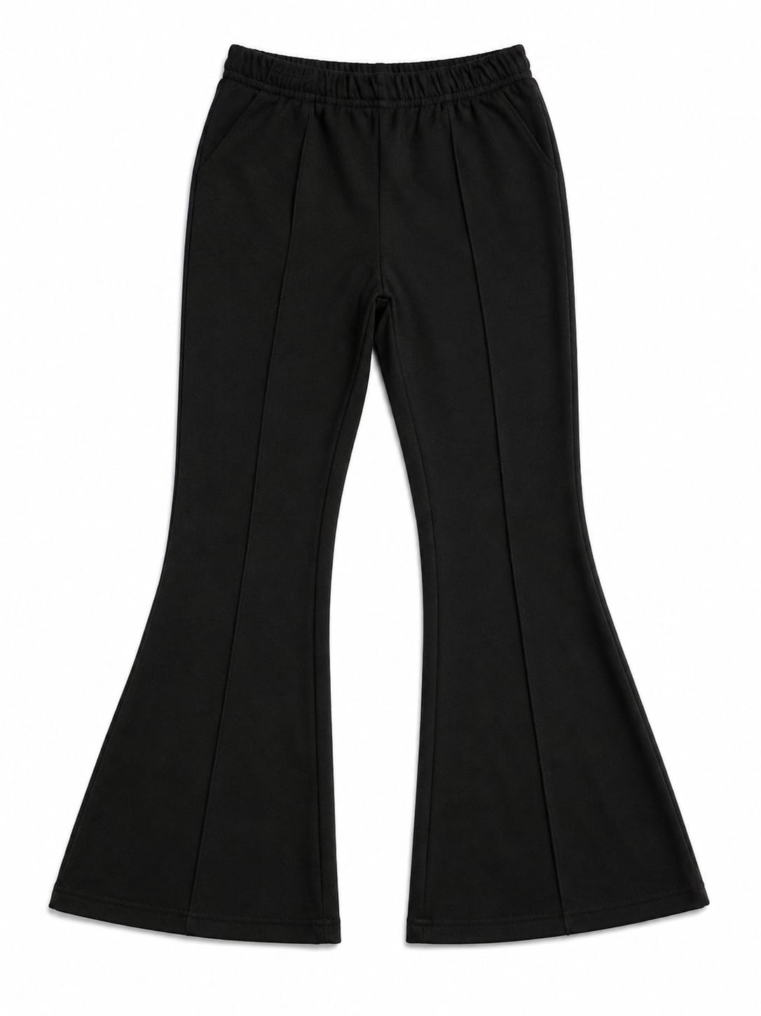 Pantaloni evazați fete-negru