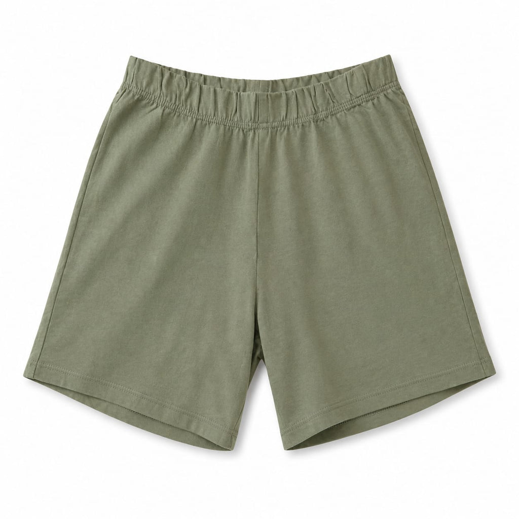 Pantaloni scurți verde kaki copii ,model simplu cu talie elastică