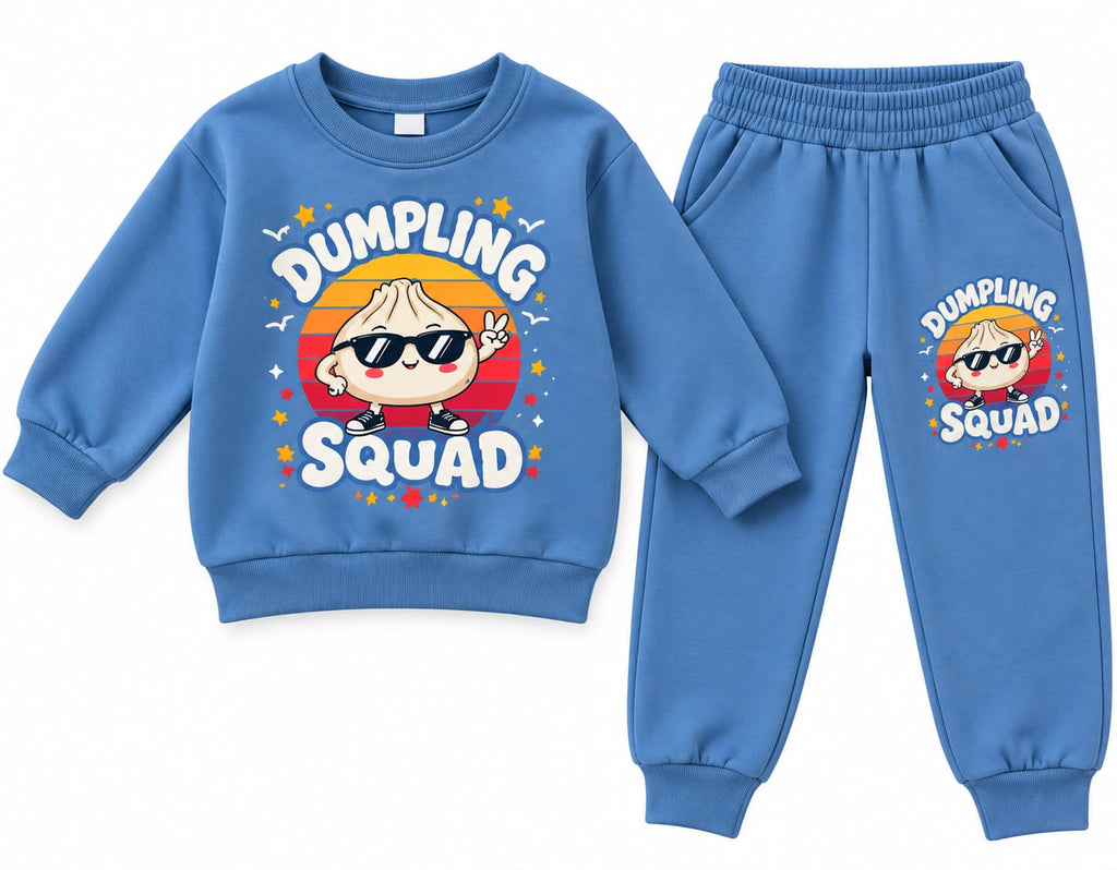 Compleu băieți  Dumpling Squad – bluză și pantaloni albaștri