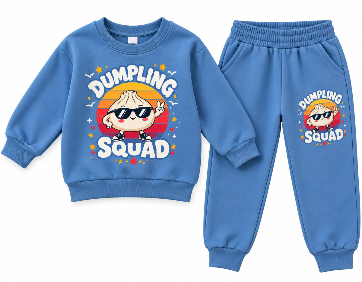 Compleu băieți  Dumpling Squad – bluză și pantaloni albaștri