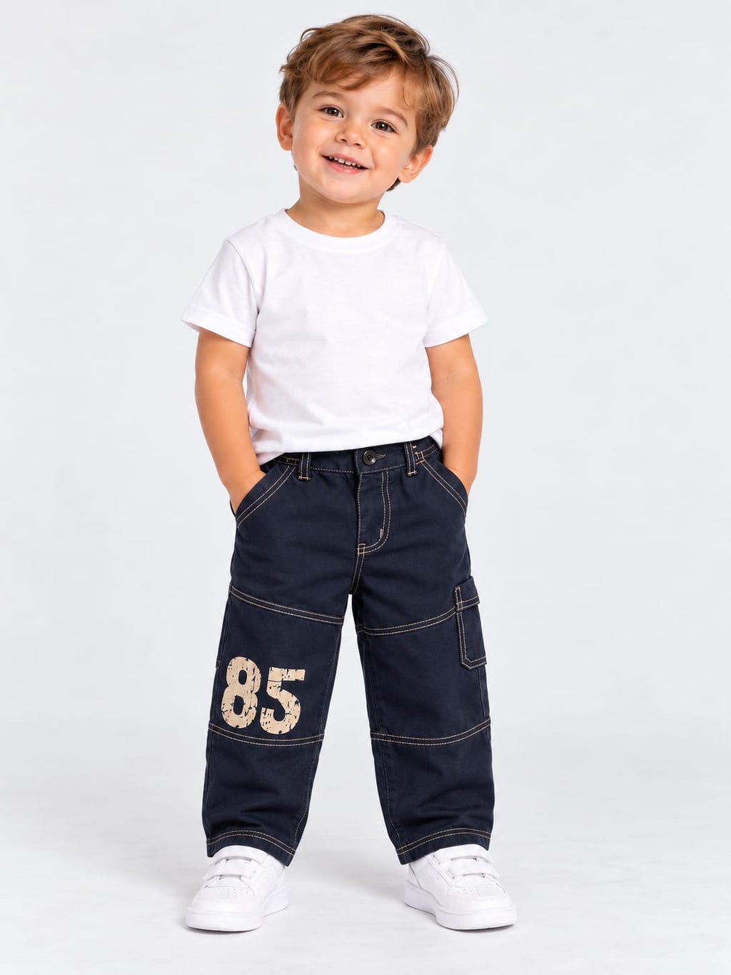 Pantaloni băieți „85” cu buzunare