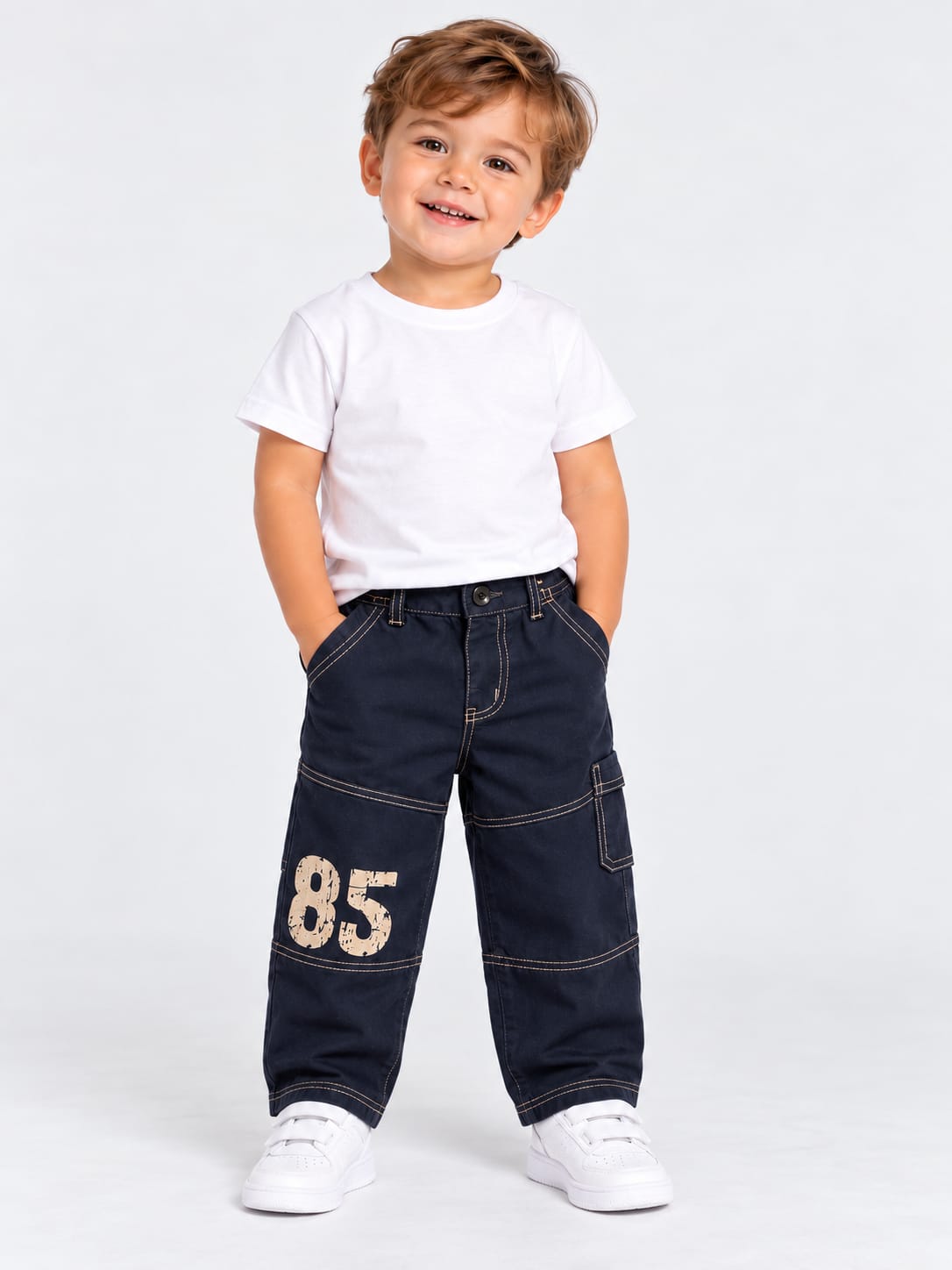 Pantaloni băieți „85” cu buzunare