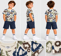 Tricou băieți cu imprimeu utilaje și excavatoare – mânecă scurtă