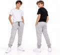 Set 2 pantaloni sport gri tip jogger cu șnur negru