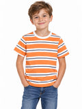 Tricou copii  cu dungi – portocaliu