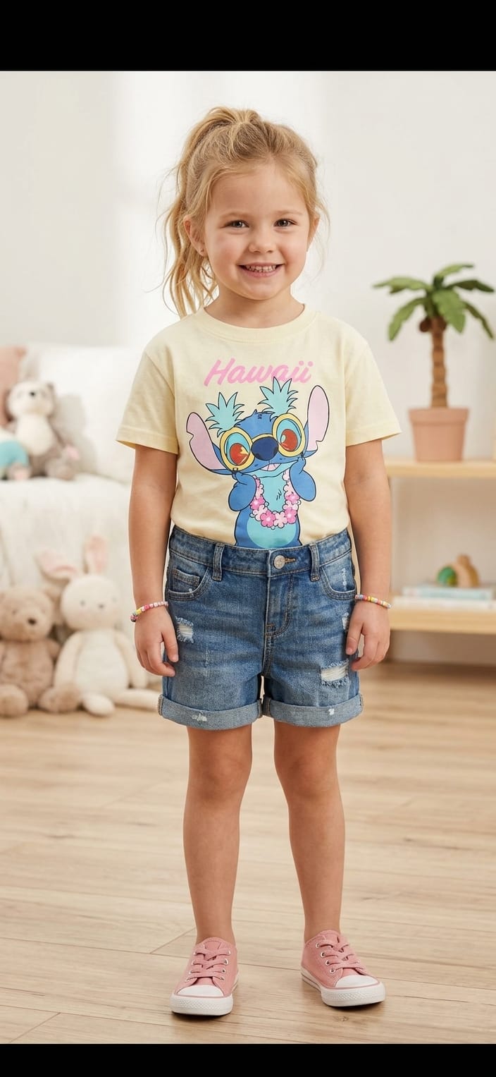 Tricou copii Stitch Hawaii cu imprimeu – nou cu etichetă