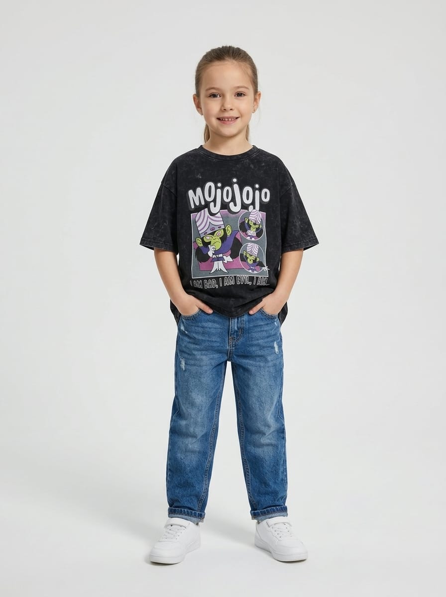 Tricou negru Mojo Jojo cu imprimeu – nou cu etichetă