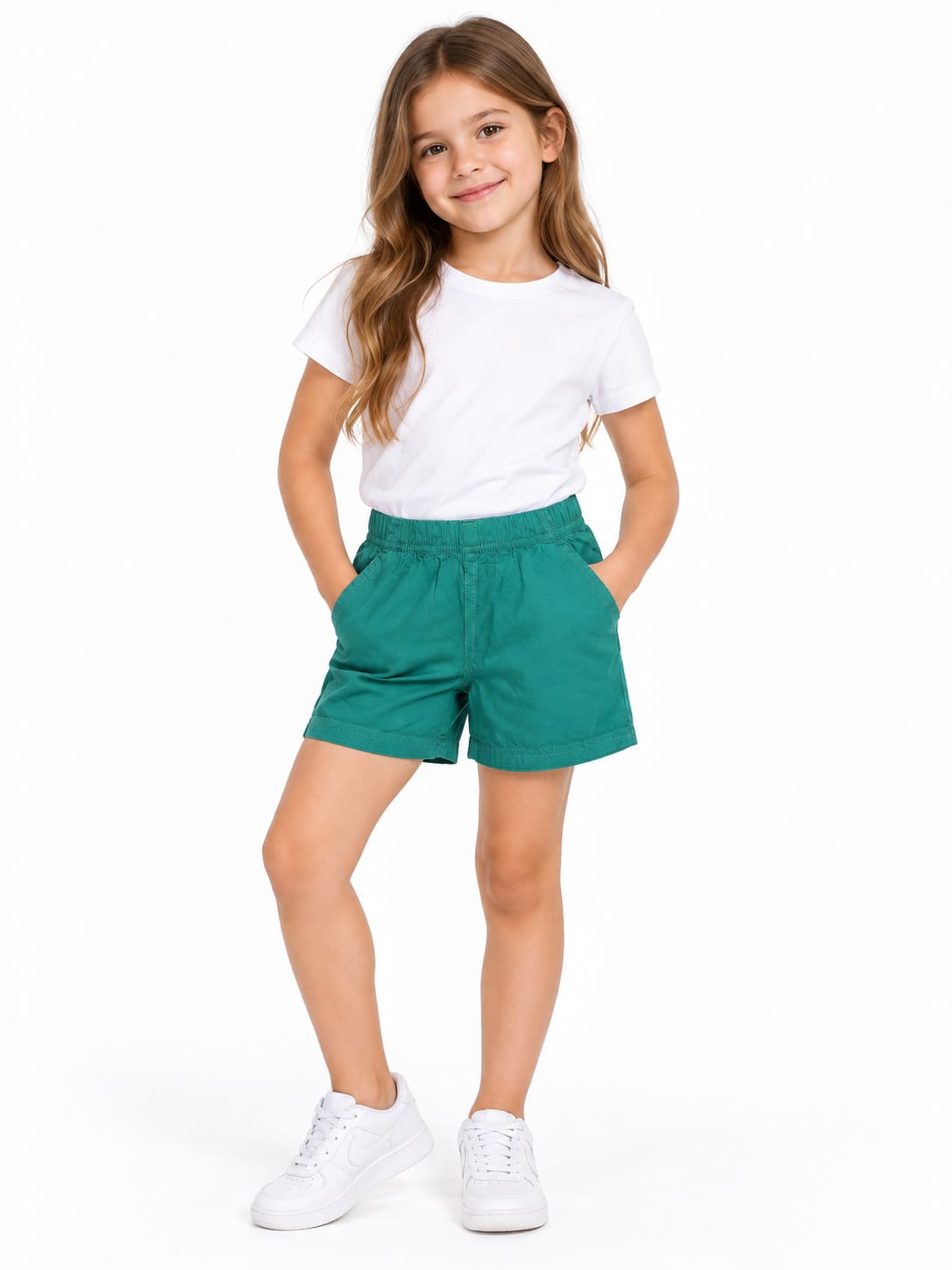 Pantaloni scurți Sinsay copii, verde, 110 cm – noi cu etichetă