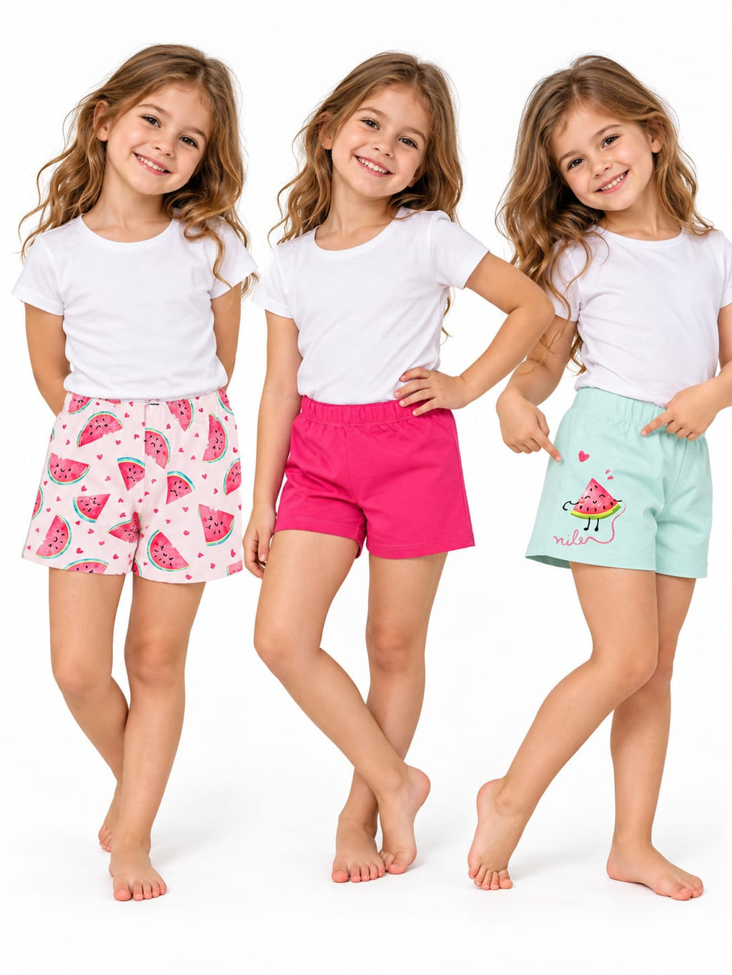 Set 3 colanți scurți Sinsay fete 116 cm, pepene – noi cu etichetă.