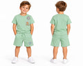 Compleu băieți 2 piese – tricou și pantaloni scurți, verde mentă