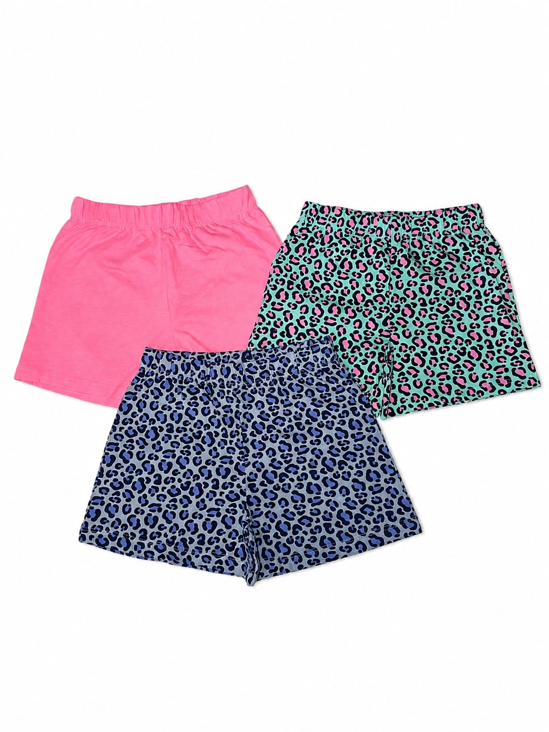 Set 3 pantaloni scurți fete – roz și animal print – noi cu etichetă