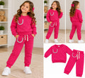 🎁 Pachet cadou fetițe – Compleu roz + Pantaloni GRATIS