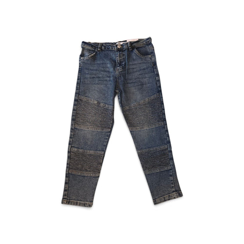 Blugi copii albaștri cu detalii decorative la genunchi 👖💙