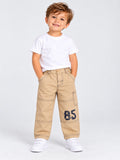 Pantaloni băieți „85” cu buzunare – Bej