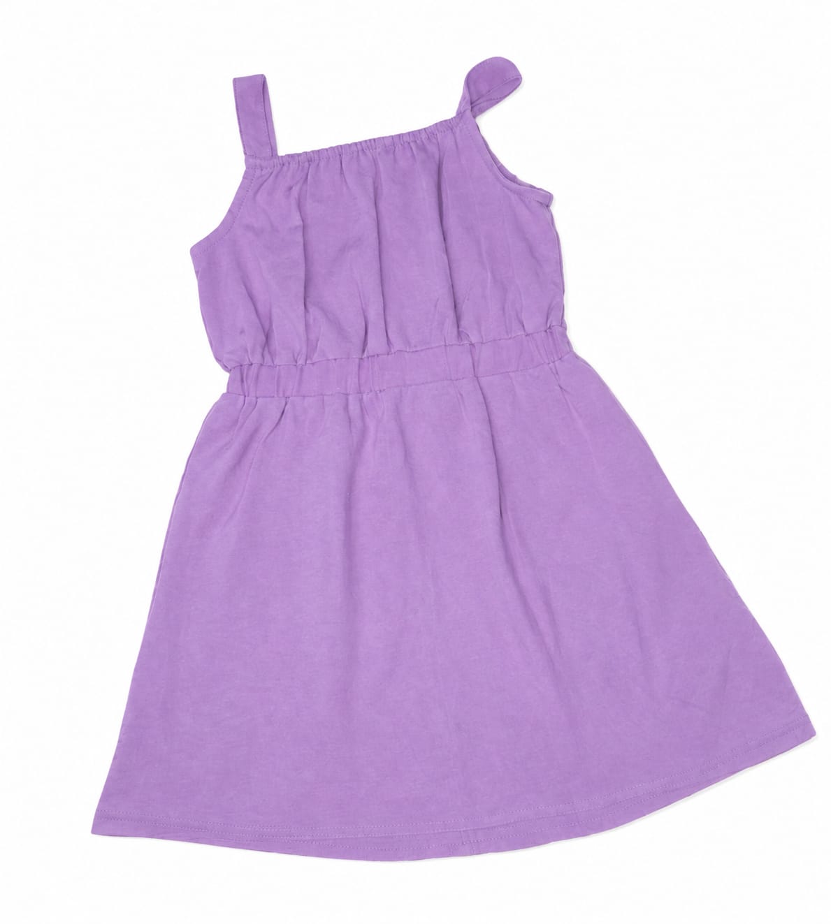 Rochie fete lila cu bretele și talie elastică – nouă cu etichetă