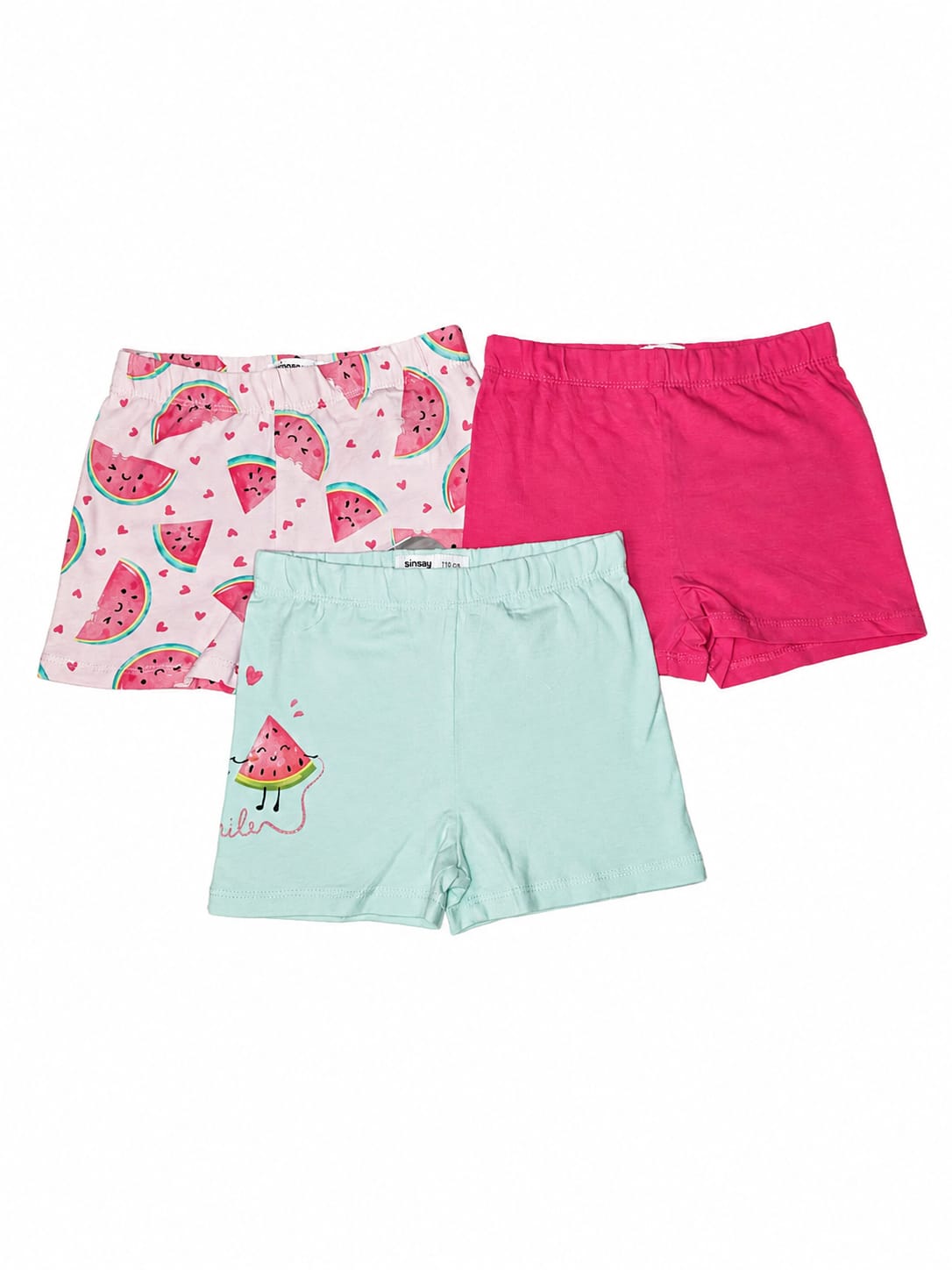 Set 3 colanți scurți Sinsay fete 116 cm, pepene – noi cu etichetă.