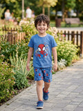Compleu băieți Spider-Man – tricou și pantaloni scurți albaștri