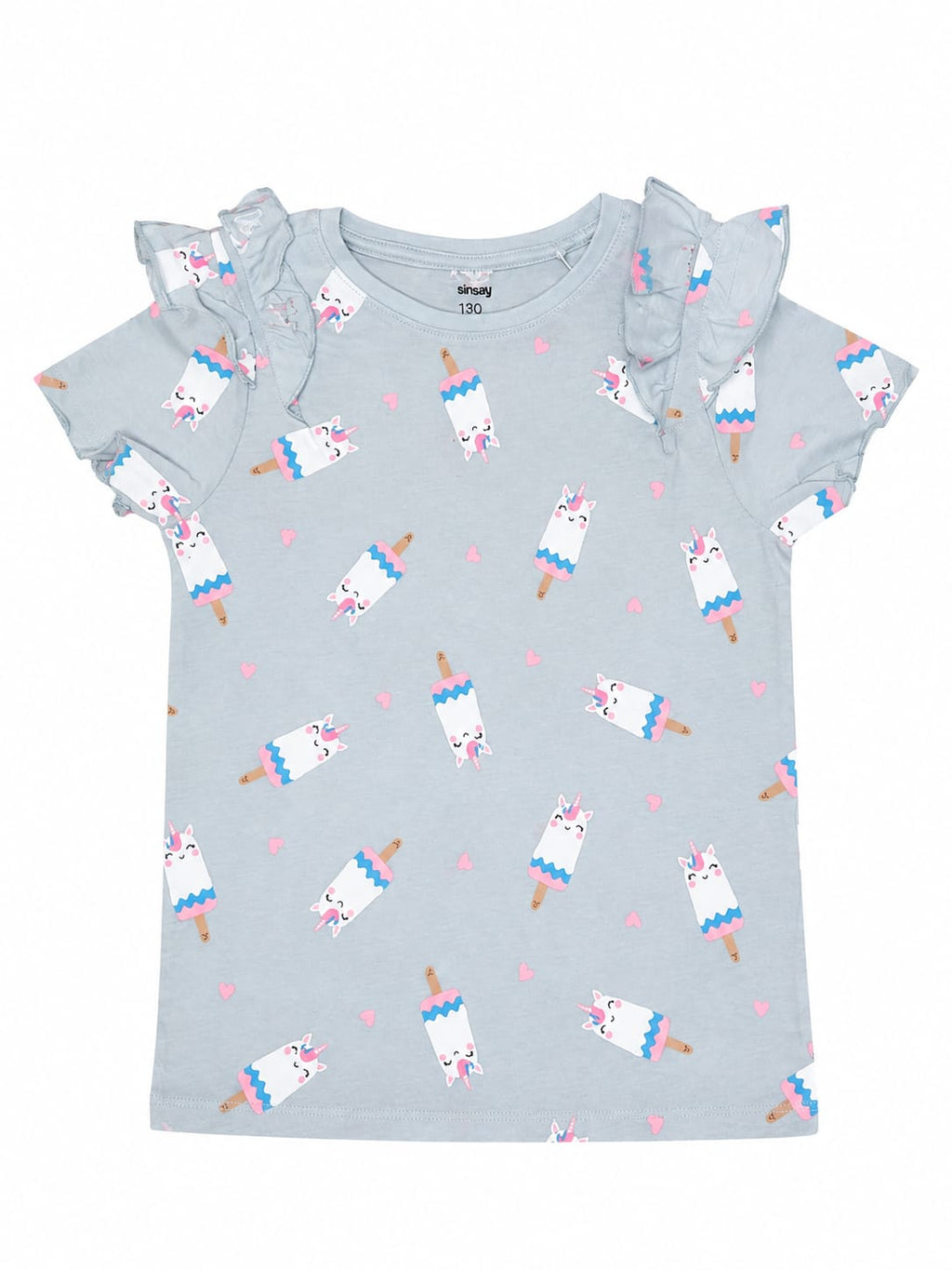Tricou fete Sinsay 122 cm cu imprimeu vesel – nou cu etichetă