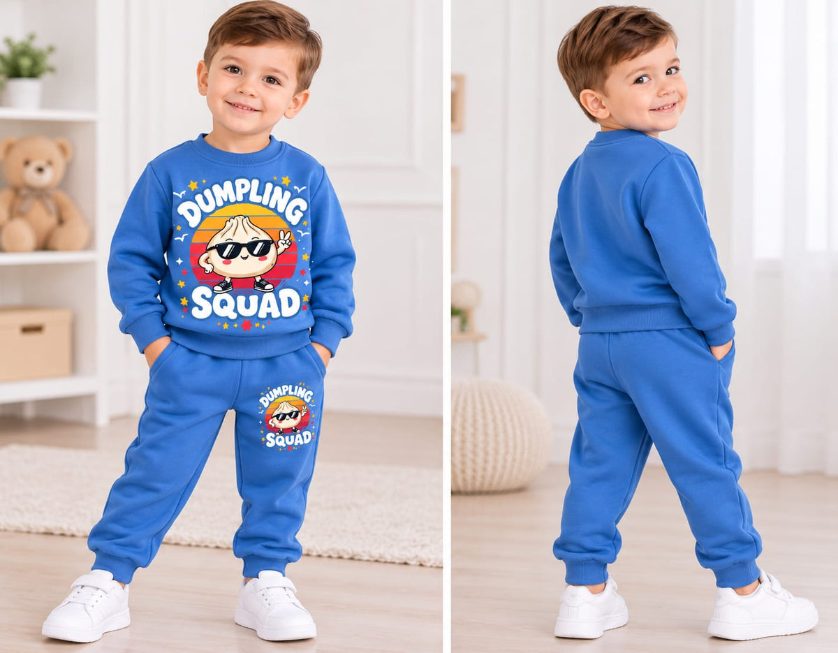 Compleu băieți  Dumpling Squad – bluză și pantaloni albaștri